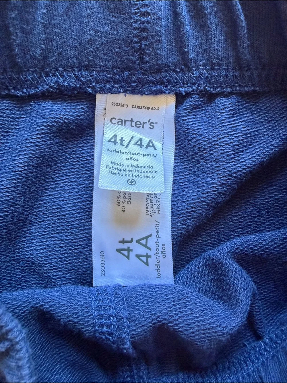 Carter's Navy Fleece Joggers for Kids